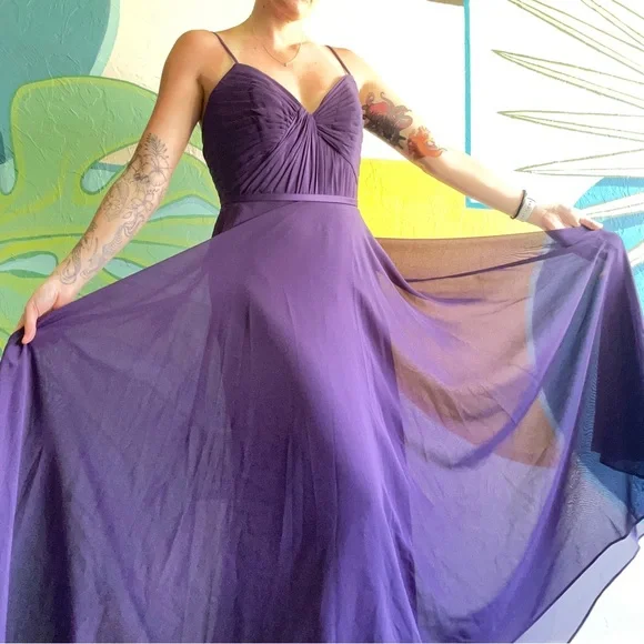 Brideside | Dresses | Never Worn Eggplant Purple Chiffon Dress | Poshmark Brideside | Dresses | Never Worn Eggplant Purple Chiffon Dress | Poshmark